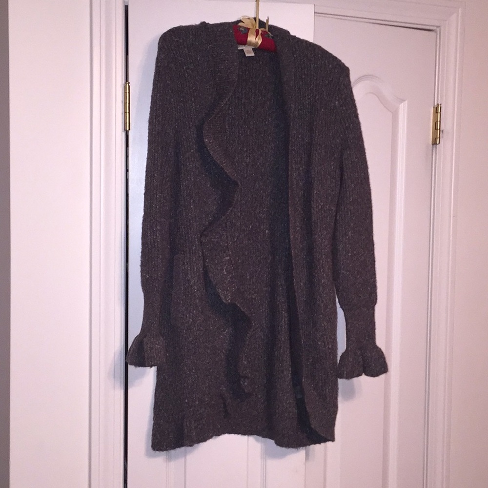 Long open sweater
